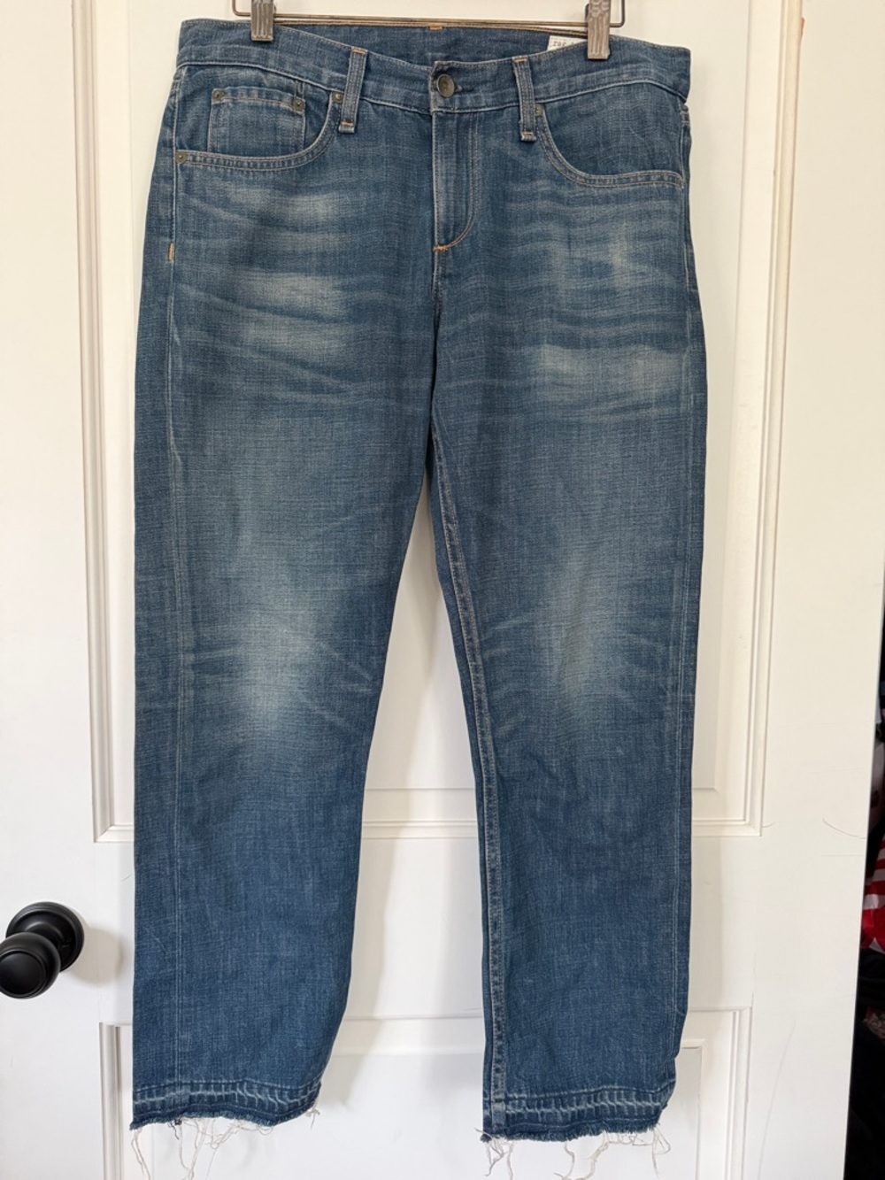 EUC rag & bone Slim Straight Ankle Raw Hem - Size 28 jeans